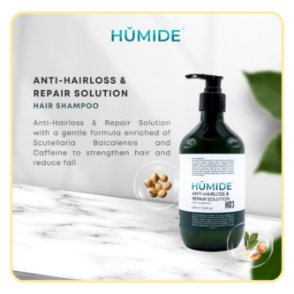 HUMIDE Anti-Hair Loss & Repair Solution Shampoo | Strengthens & Restores Damaged Hair (500 ml) - Image 2